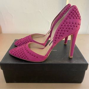 French Connection purple/pink studded heels